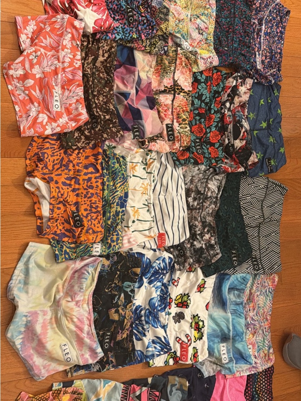 5 pairs FLEO Assorted Patterned Athletic Shorts Lot - Multicolor Medium